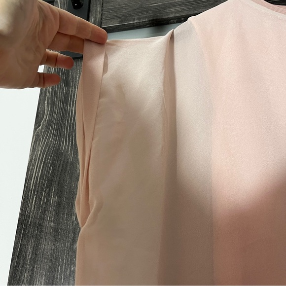 Zara Soft Pink Ethereal Scandi Girl Fairy Blouse Women's L Flowy Lagenlook - Picture 4 of 8